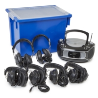 Group Listener And 6 Headphones Group Listener And 6 Headphones