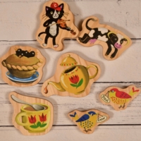 Alphabet Rhyme Time Wooden Characters - Alphabet Rhyme Time Wooden Characters -