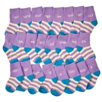 Letter And Sound Socks Phase 3 26pcs Letter And Sound Socks Phase 3 26pcs