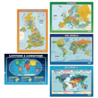 Maps Poster Pack Of 5 Maps Poster Pack Of 5