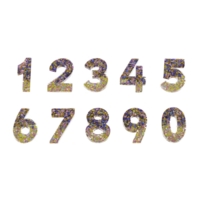 Resin Sequin Numbers