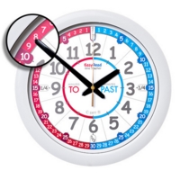 Easyread 29cm Wall Clock Redblue Past To Easyread 29cm Wall Clock Redblue Past To