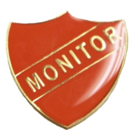 Monitor Shield Badge- Red