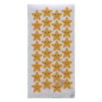 Gold Sparkly Star Shape Stickers