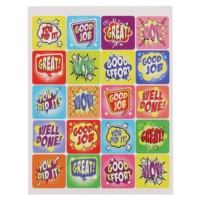 Positive Word Square Stickers