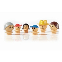 6 Mobilo Mixed Figures - White