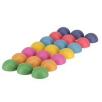 Rainbow Wooden Hemispheres Pack 21 Rainbow Wooden Hemispheres Pack 21