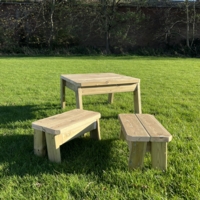Outdoor Mini Table  Benches
