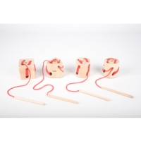 Wooden Lacing Shapes Pk4