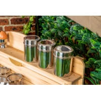Silver Cannisters - Set of 3 Silver Cannisters - Set of 3