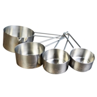 Metal Measuring Cups Assort Sizes Pk 4