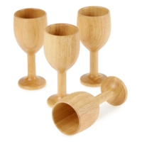 Wooden Goblets Pk 4