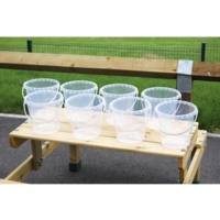 Clear Plastic Buckets - Pack of 8 Clear Plastic Buckets - Pack of 8