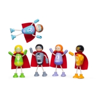 Superhero Characters Set Of 4