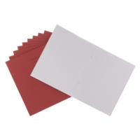 9x7 80pg 5mm Sq Red Pk100