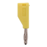 Stackable Plug 4mm Screw Connect Yellow