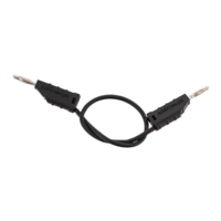 2mm Stackable Plug Leads - Black 150mm 2mm Stackable Plug Leads - Black 150mm