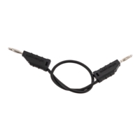 2mm Stackable Plug Leads - Black 150mm