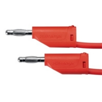 4mm Stackable Plug Lead 100mm - Red 4mm Stackable Plug Lead 100mm - Red
