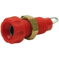 Red 4mm Panel Mounting Socket