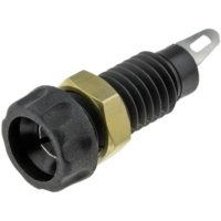 Black 4mm Panel Mounting Socket Black 4mm Panel Mounting Socket