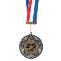 Silver Medal On Ribbon 2nd