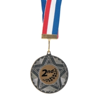 Silver Medal On Ribbon 2nd Silver Medal On Ribbon 2nd