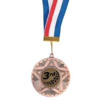 Bronze Medal On Ribbon 3rd