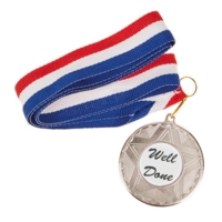 Well Done Medal On Ribbon