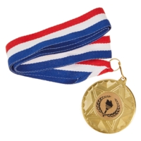 Torch Medal On Ribbon Torch Medal On Ribbon