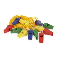 Plastic Whistle Pack 12