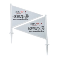 White Flag-Golf Roots Sticker Both Sides White Flag-Golf Roots Sticker Both Sides