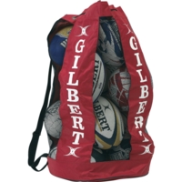 Gilbert Breathable Ball Bag Red 12 Balls