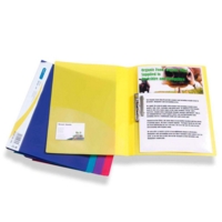 Rapesco A4 Clamp Assorted Colour SINGLE BINDER