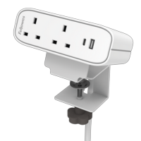Fellowes Desk-Up EP100 Desktop Power Unit, White