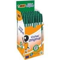 Bic Crystal Medium Green, Box 50