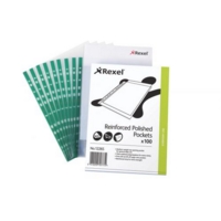 Rexel A4 Reinforced Clear Punched Pockets Box of 100