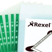 Rexel A4 Reinforced Clear Punched Pockets Box of 100