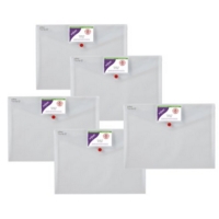 Snopake Polyfile ID Wallet A4 Transparent Pack of 5