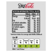 Diet Coca-Cola 330ml Can Tray of 24