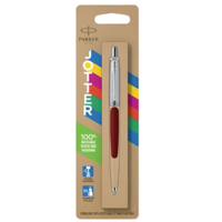 Parker Jotter Ballpoint Red Stainless Steel Barrel Pen