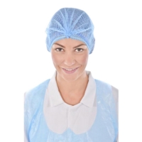 Pleated Mob Caps, Blue, Case 1,000    14026
