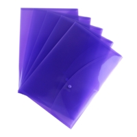A4+ Stud Popper Purple Wallets Pack of 5