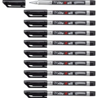 Stabilo Write-4-All Fine Black Marker Pen Box of 10