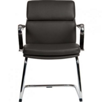 Black Cantilever Chrome Legs Visitors Chair