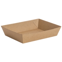 Medium Kraft Food Tray 125 x 70 x 50mm  Pack 100