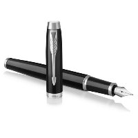 Parker IM Fountain Pen Black with Chrome Trim Gift Boxed