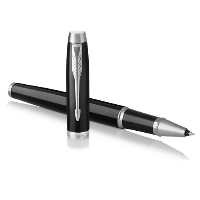 Parker IM Rollerball Pen Black With Chrome Trim Gift Boxed