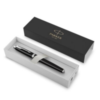 Parker IM Rollerball Pen Black With Chrome Trim Gift Boxed