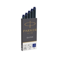 Parker Fountain Pen Blue Ink Refill Cartridges Pack of 5
